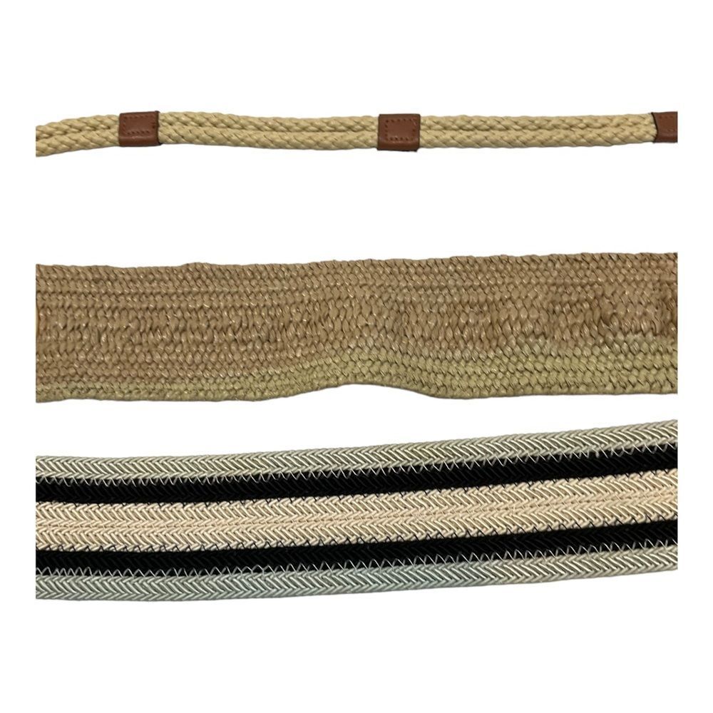 Bundle 3 Women Belt,Fashion Straw Woven Elastic Stretch Waist Band Leather Sz S. - Picture 8 of 11